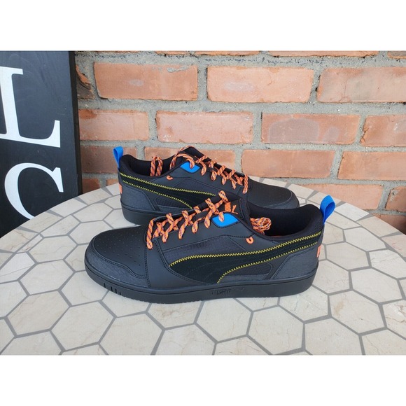 Sz 13 Puma Rebound V6 Low Open Road Lace UpMens Black‎ Sneaker Dunk Shoes
